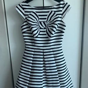 New Kate Spade Bow Stripped Dress